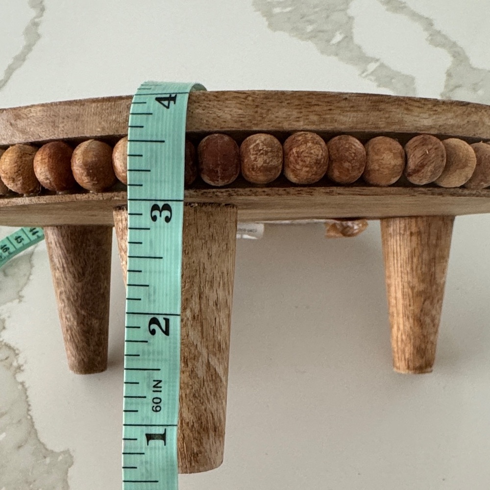 NWT - Wooden Stand with Beaded Edge - Marshalls - Home Decor - HomeGoods - Picture 3 of 5